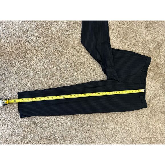 Prologue Black White Pinstripe Straight-Leg Pants, Size 6 - Picture 2 of 8